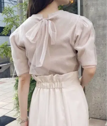 NICE CLAP 튤 가케 Back 리본 골지
