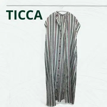[ TICCA ] 티카 텐셀 스트라이프 2way 롱 원피스
