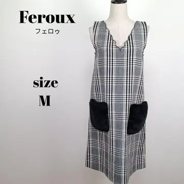 [ a1908 ] Feroux 슬리브리스 체크 튜닉 2 퍼