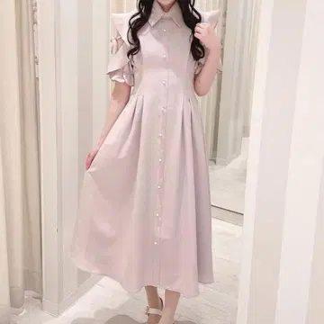 evelyn 오픈 숄더 OP 핑크 원피스 양산형 스나계