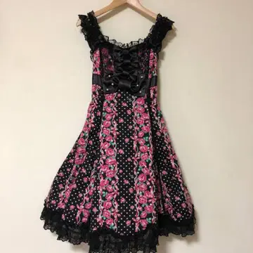 Angelic Pretty 레이디 로즈 JSK 블랙