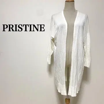 프리스틴 버튼리스 가디건 오가닉 코튼 화이트 M 사이즈