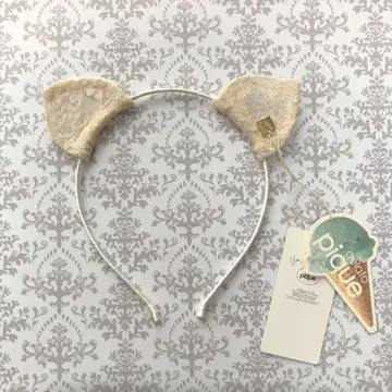 미사용 택 포함 gelato pique 레이스 고양이 귀 머리띠