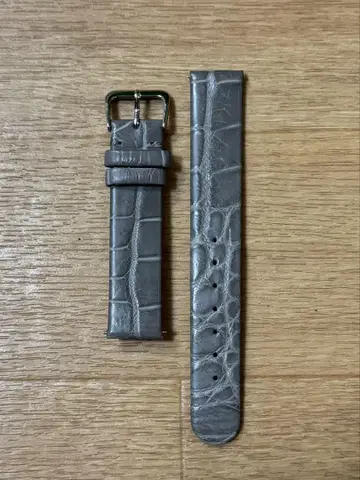 VAGUE WATCH CO. 가죽 벨트 16mm 그레이 악어 무늬 새상품