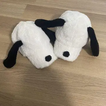 스누피 귀도리 모자