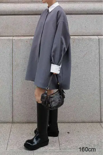 machatt 더블 크로스 컬러 드레스 그레이