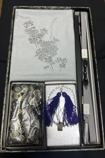 미사용품 법사용 오비 조임 오비 올림 세트 수정 염주 염주 주머니 포함