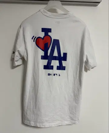 뉴에라 무라사키 스포츠 한정판 반팔 T셔츠 백 프린트 MLB LA