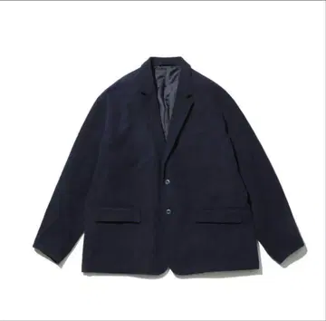 네이비 코듀로이 테일러드 자켓과 팬츠 세트 셋업