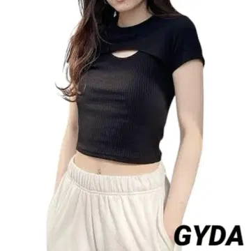 [ 미사용 새상품 ] GYDA 제이다 레이어드 미니 상의