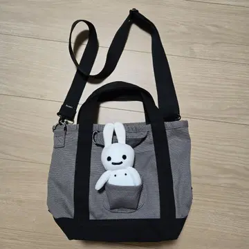 CUNE 우사짱 1마리 캔버스 숄더 토트백 S