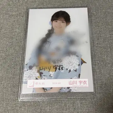 사쿠라자카46 친필 사인 브로마이드 2025 유카타 야마카와 우이