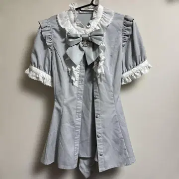 시크릿허니 시크릿허니 액세서리 리본 레이스 프릴 반팔 셋업
