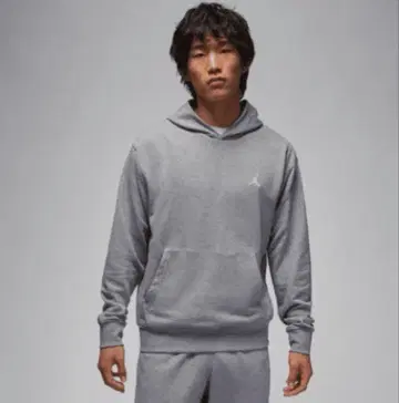 그레이 점프맨 로고 후드티