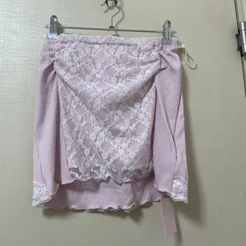 릴릴리 핑크 미니 스커트