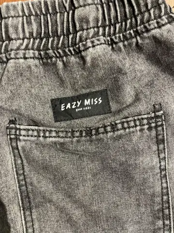 EAZY MISS 데님 밑단 드로 코드