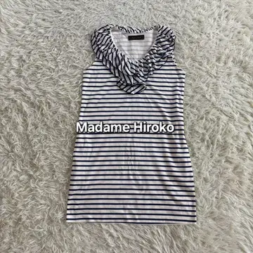 Madame Hiroko 슬리브리스 튜닉 티셔츠 원피스