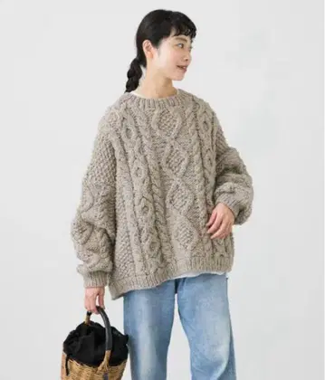 카구레 KAGURE 페루 아란 크루넥 니트