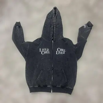 Chillin 워시 가공 후드티
