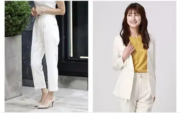 [ THE SUIT COMPANY She ] 화이트 스트라이프 셋업