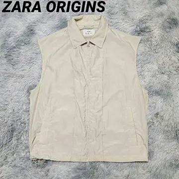 ZARA ORIGINS 노카라 집업 나일론 베스트 아이보리