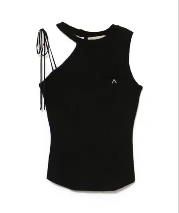 andmary Angie ribbon tank black