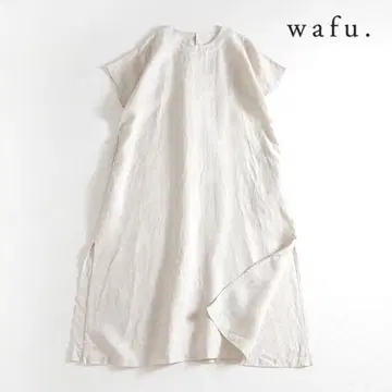 432t* 새상품급 와후 wafu. 린넨 슬릿 원피스.
