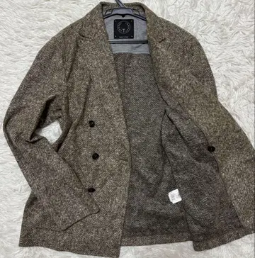 T-JACKET 더블 테일러드 자켓 이탈리아제 헤링본