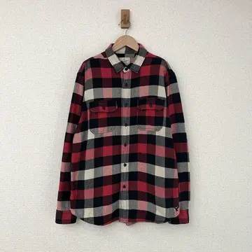 American Eagle 블록 체크 플란넬 셔츠 L