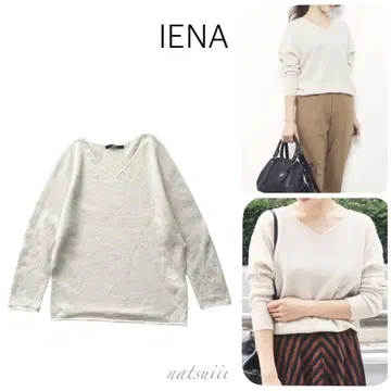 IENA 이에나 . Chess V넥 울 풀오버 니트