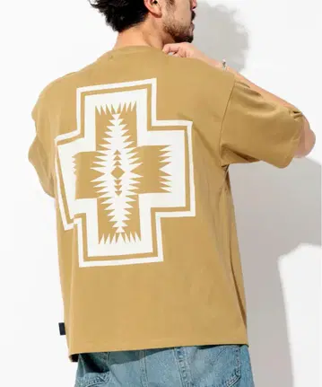 PENDLETON 별주 크루넥t셔츠 머스타드