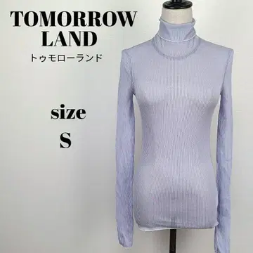 [ a1900 ] TOMORROW LAND 새상품급 하이넥 시어 니트 S