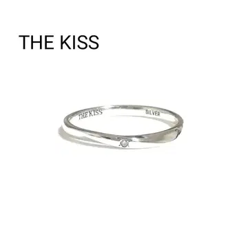 [새상품급] 더키스 THE KISS 싱글 볼 다이아몬드 실버 반지 13호