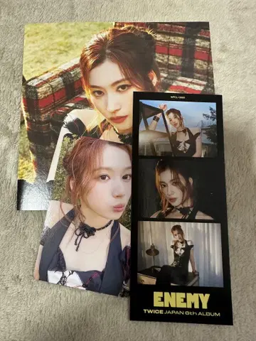 TWICE ENEMY 초회 한정판 B 봉입 사나 포스터 트레이딩 카드