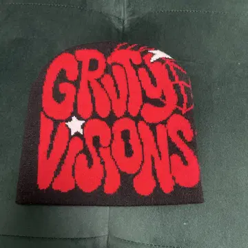 Y2K GROOVY VISIONS 비니 블랙 레드