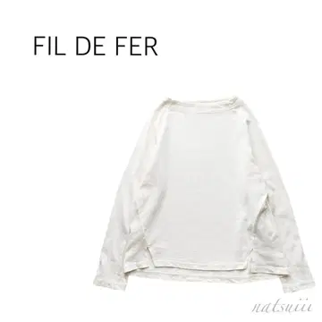 FIL DE FER . 보틀넥 긴팔 코튼 풀오버