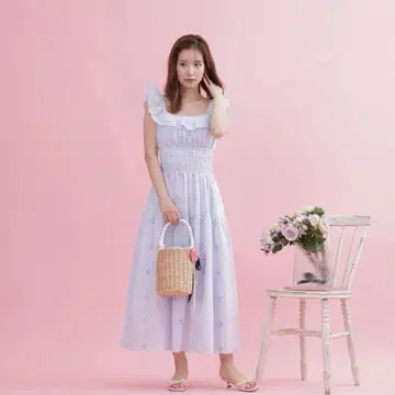 MAISON MARBLE Angel Cotton Dress 블루