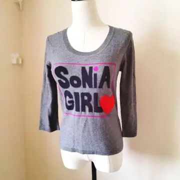 Sonia Girl 로고 7부 소매 니트 그레이 38