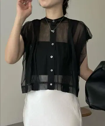 카프리슈 레마쥬 튤 벌룬 셔츠