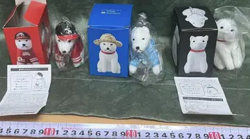소프트뱅크의 아버지견 포함 호크스 버전 스트랩 포함 마스코트 3체 세트