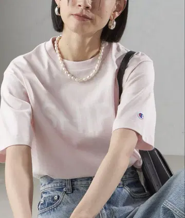 SHIPS 별주 Champion:SHIPS LOGO TEE 핑크 S