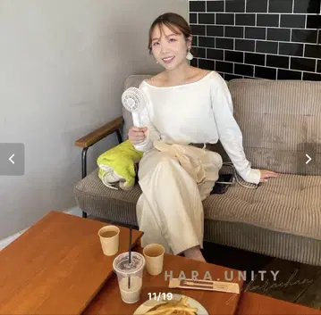 HARA.UNITY 헬시 넥 롱 T셔츠