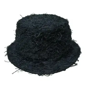 Distressed Hat 블랙 버킷햇