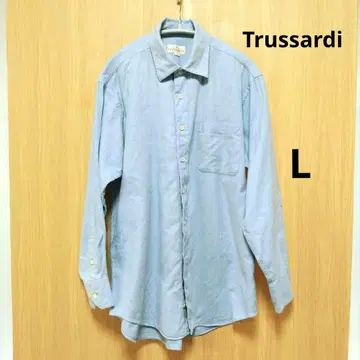 Trussardi 스카이블루 긴팔 셔츠 레귤러 카라 L-84