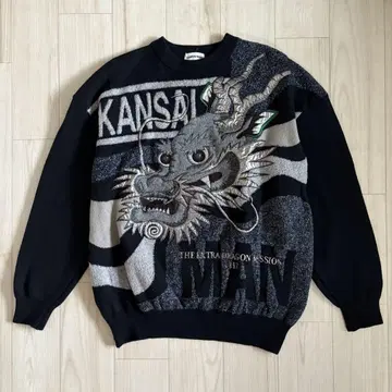 야마모토 간사이 Kansai MAN 드래곤 니트 아카이브 일본풍 패턴