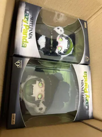 스컬팬더 Lazy Panda 피규어 2체 세트