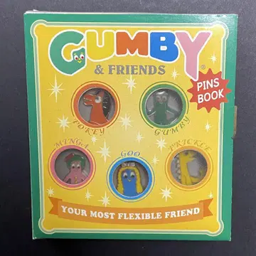 [갬비] Gumby & Friends 핀 배지 5개 세트