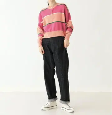 BEAMS BOY 니트 럭비 저지 롱 슬리브