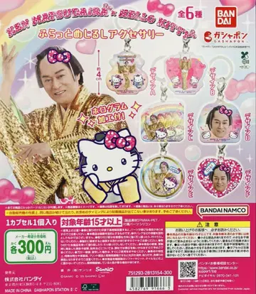 마츠켄 삼바 x 헬로키티 플랫 메지루시 액세서리 전 6종 컴플리트