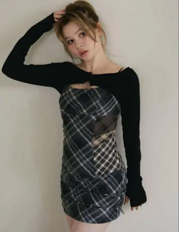 정품 andmary Aine set mini dress GRAY
